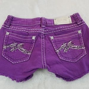 Miss Me shorts size 27, plum color
